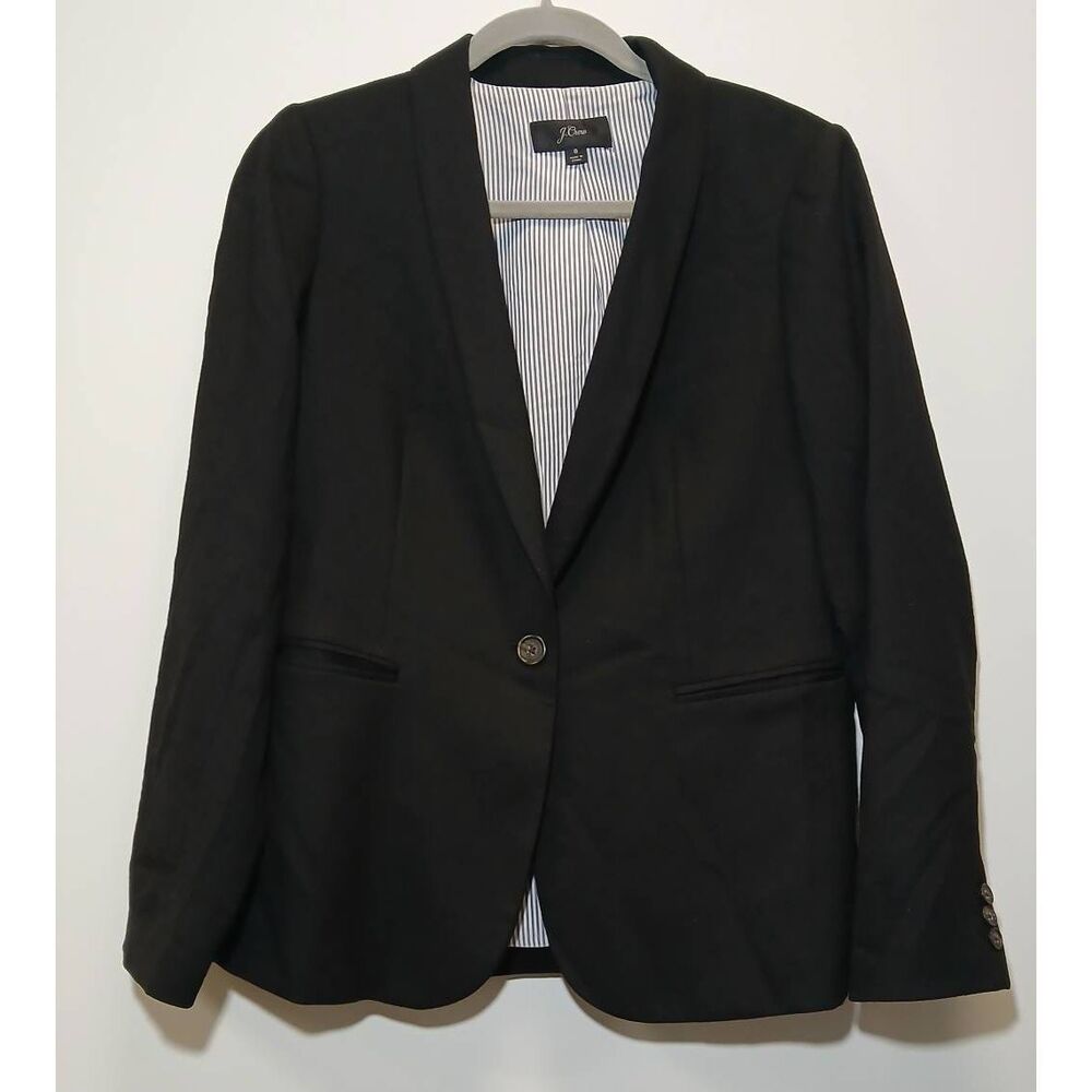 J.crew womens size 8 black fine wool blazer